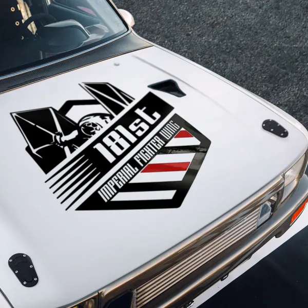 181 Imperial Fighter Wing Hood TIE Galactic Empire Interceptor Stormtrooper Car Vinyl Sticker Decal>