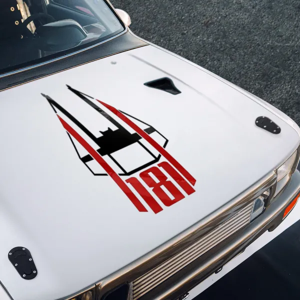 181 Imperial Fighter Wing v2 Hood TIE Galactic Empire Interceptor Stormtrooper Car Vinyl Sticker Decal>