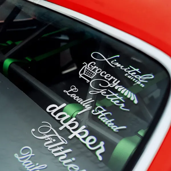 2x Pair 6in1 Set JDM Bomb v2 Limited Edition Locally Hated Grocery Getter Dapper Daily Driven Stance Car Vinyl Sticker Decal>