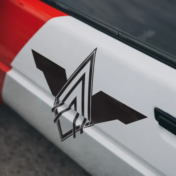 2x Pair Side Senior Pilot Wings Insignia Viper MK I II VII Space Superiority Fighter Squadron Colonial Fleet Command Cylon Kobol Caprica Car Vinyl Sticker Decal>