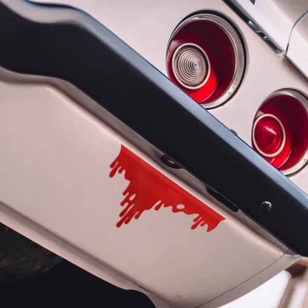 2x Pair Blood Bleeding JDM Car Rear Front Headlight Bumper Body Vinyl Sticker Decal >