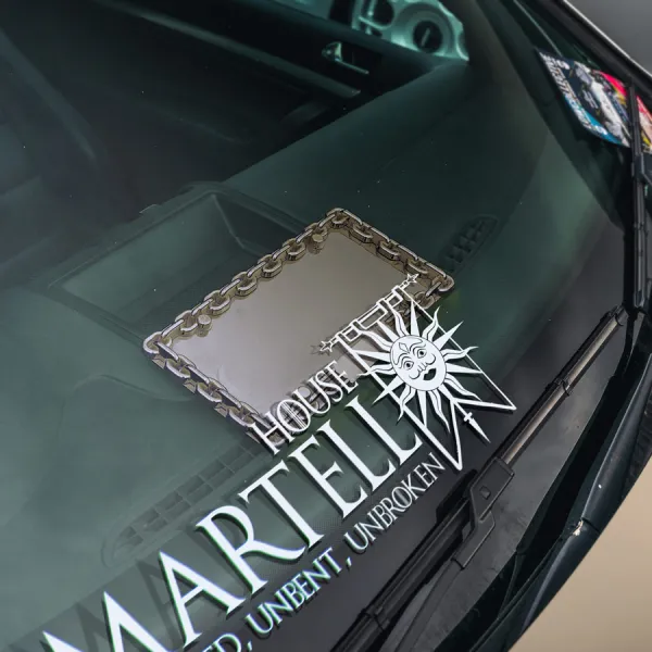 2x Pair House Martell Sunspear Sun Spear Dorne Doran Ellaria Sand Snakes Westeros Seven Kingdoms Thrones GoT Car Vinyl Sticker Decal>