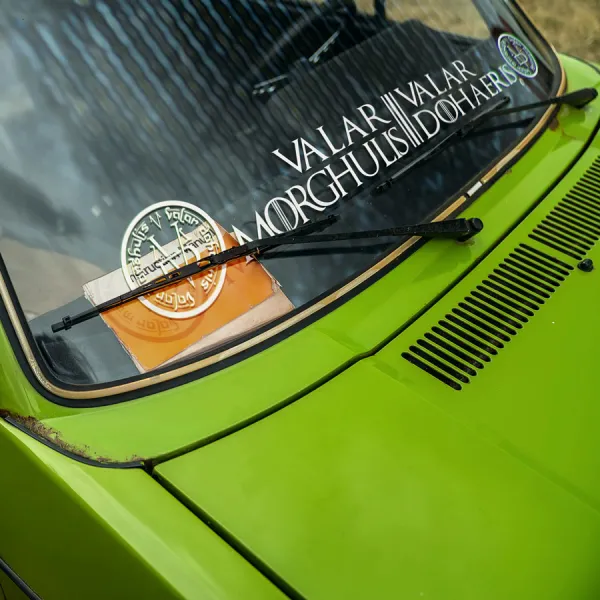 Valar Morghulis Dohaeris v1 Girl Has No Name Valyrian Many-Faced God Jaqen H'ghar Arya Stark Seven Kingdoms GoT Car Vinyl Sticker Decal>