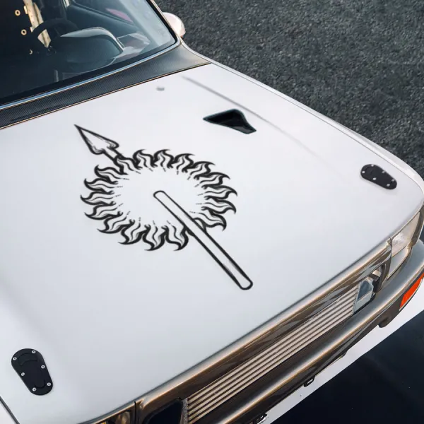 House Martell Sunspear Sun Spear Hood Dorne Doran Ellaria Sand Snakes GoT Westeros Seven Kingdoms Car Vinyl Sticker Decal>