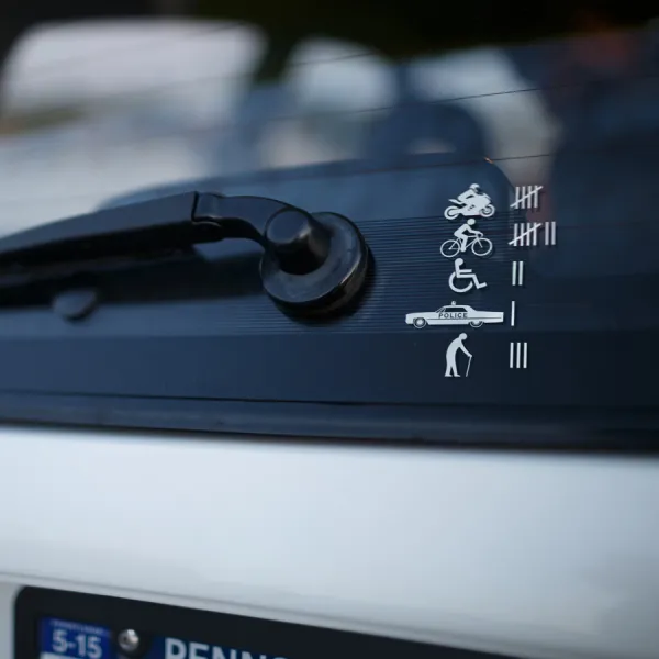 2x Pair Joke Accident Hit Count Funny JDM Racing Drift Car Vinyl Sticker Decal >