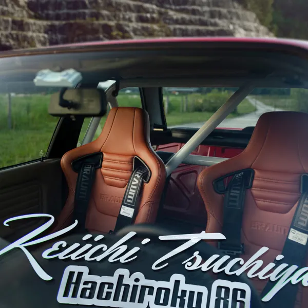 2x Pair Keiichi Tsuchiya Drift King Hachiroku AE-86 Sprinter GT86 FRS Levin Trueno Drift Touge Racing Development Car Vinyl Sticker Decal>