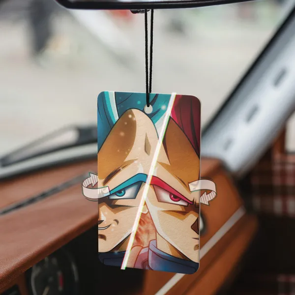 Blue Vegeta Prince Fallen Saiyan Armor Bodysuit Universe 7 Frieza Force Z DBZ Fusion Dance Anime Manga Printed Car Air Freshener>