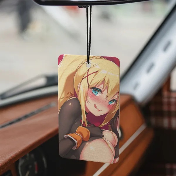 Darkness Lalatina Ford Dustiness Crusader Eroness Kingdom Belzerg Adventurer Guild Explosion Goddess Waifu Anime Manga Printed Car Air Freshener>