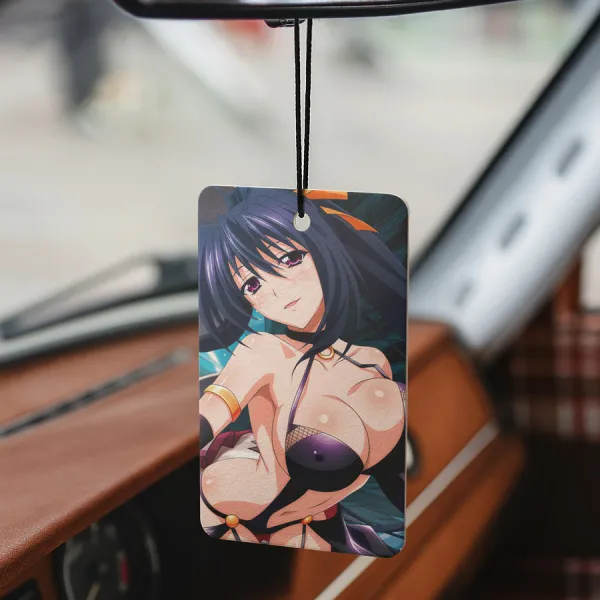 Akeno Himejima Kuoh Academy Devil Fallen Angel Queen Thunder Lightning Waifu Hot Sexy Girl Boobs Otaku Weeb Anime Manga Printed Car Air Freshener>