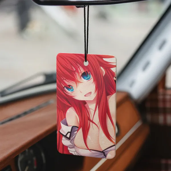 Rias Gremory v2 Lucifer Devil Kuoh Academy Crimson-Haired Ruin Princess Senpai Hot Sexy Girl Boobs Otaku Weeb Anime Manga Printed Car Air Freshener>