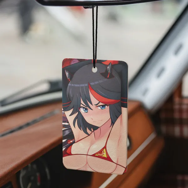 Ryuko Matoi Scissor Senketsu Goku Honnouji Nudist Beach REVOCS Sexy Hot Boobs Anime Manga Girl Senapi Otaku Printed Car Air Freshener>