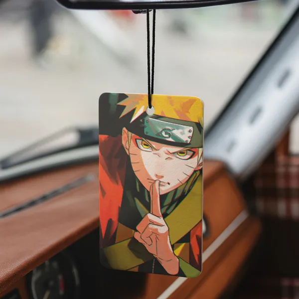 Uzumaki Shinobi Nine-Tails Konoha Konohagakure Hidden Leaf Team Kakashi Otaku Weeb Anime Manga Printed Car Air Freshener>