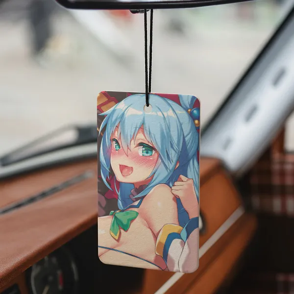 Aqua Fantasy World Goddess Useless Water Axis Cult Order Kingdom Belzerg Explosion Squad Kazuma Anime Manga Printed Car Air Freshener>