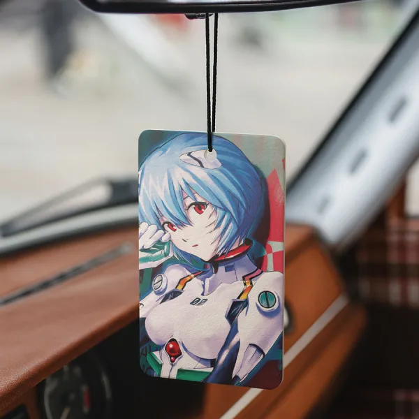 Eva Unit 00 Pilot Rei Ayanami Angel NERV First Child Clone Lilith Project E Mecha Anime Manga Printed Car Air Freshener>