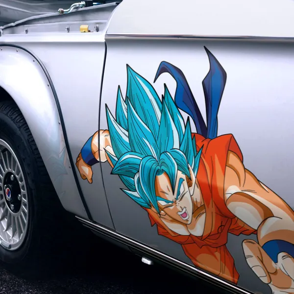 2x Pair Side Vegetto v6 Vegito Vegerot Super Saiyan Blue Son Goku Vegeta Potara Earrings Z DBZ Kai Anime Manga Printed Car Vinyl Sticker Decal>