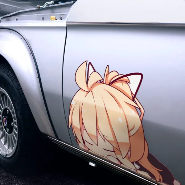 2x Pair Side Marisa Kirisame Little Witch Forest Reimu Hakurei Bullet Hell Gensokyo Mini-Hakkero Black Hat Chibi Anime Manga Girls Boobs Sexy Printed Car Vinyl Sticker Decal>