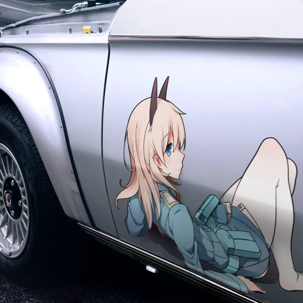 2x Pair Side Eila Ilmatar Juutilainen Finnish Witch Sky Ace Pilot 501st Joint Fighter Wing Squadron Suomus Illu NEU Strike Anime Manga Girl Boobs Sexy Printed Car Vinyl Sticker Decal>