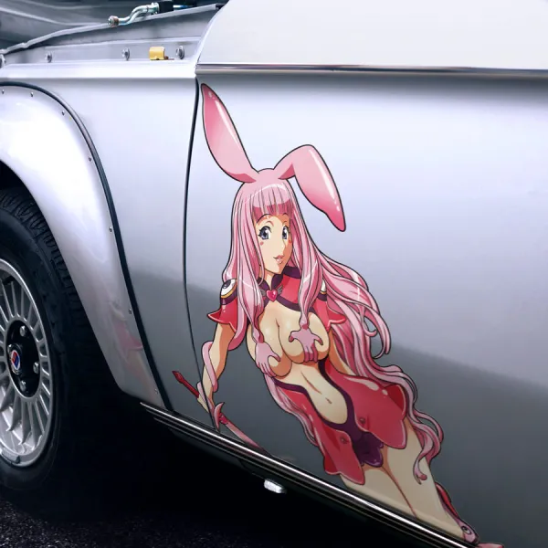 2x Pair Side Melona Merona Mellowna Swamp Witch Slime Gelatin Girl Elastic Shape-Shifter Protean Assassin Anime Manga Girls Boobs Sexy Printed Car Vinyl Sticker Decal>