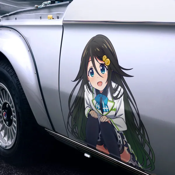 2x Pair Side Reina Izumi Phantom Exorcist Hunter Eater Myriad Colors Defense Team Supernatural Haruhiko Anime Manga Printed Car Vinyl Sticker Decal>