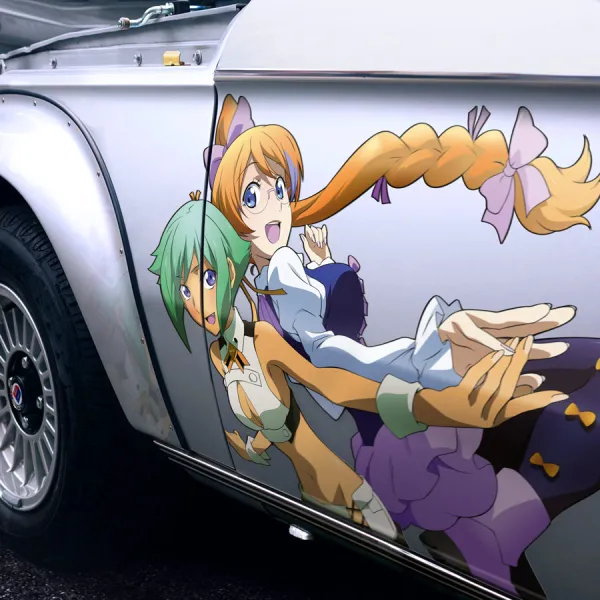 2x Pair Side Zessica Wong Mix Yuri EVOL Neo-DEAVA Amata Mikono Pilot Shadow Angels Apollo Silvia Sirius Mecha Anime Manga Printed Car Vinyl Sticker Decal>