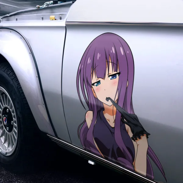 2x Pair Side Shion Tachibana Pop Idol Vocal Rhythm Singer Poised Stage Music Waifu Anime Manga Girls Boobs Sexy Printed Car Vinyl Sticker Decal>