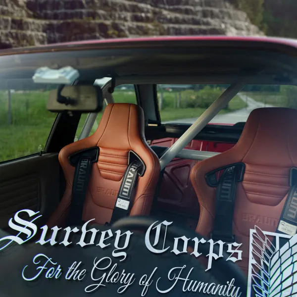 2x Pair Survey Corps Military Wings Of Freedom Scout Legion Crest Hope Mankind Mikasa Levi Ackerman Erwin Smith Anime Manga Car Vinyl Sticker Decal>