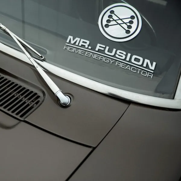 2x Pair Mr. Fusion Home Energy Reactor Back Future McFly Emmett Brown V1 Car Vinyl Sticker Decal>