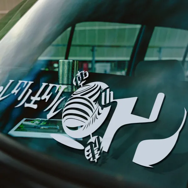 2x Pair Side Leliel 12th Angel Night Warped Sphere Shadow Adam's Child A.T. Field Eva Tokyo-3 Mecha SEELE NERV Katakana Manga Anime Vinyl Sticker Decal>