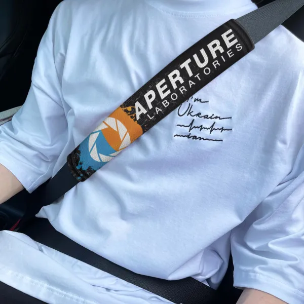 Aperture Science Laboratories Johnson Caroline GLaDOS Video Game Eco Leather Printed Car Seat Belt Cover>
