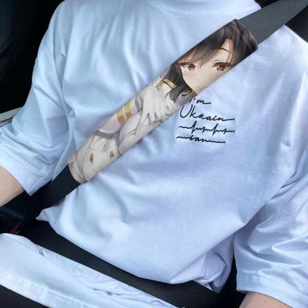 Atago Takao Heavy Cruiser Sakura Empire Ship Japanese Navy Waifu Otaku Anime Girl Manga Sexy Hot Eco Leather Printed Car Seat Belt Cover>