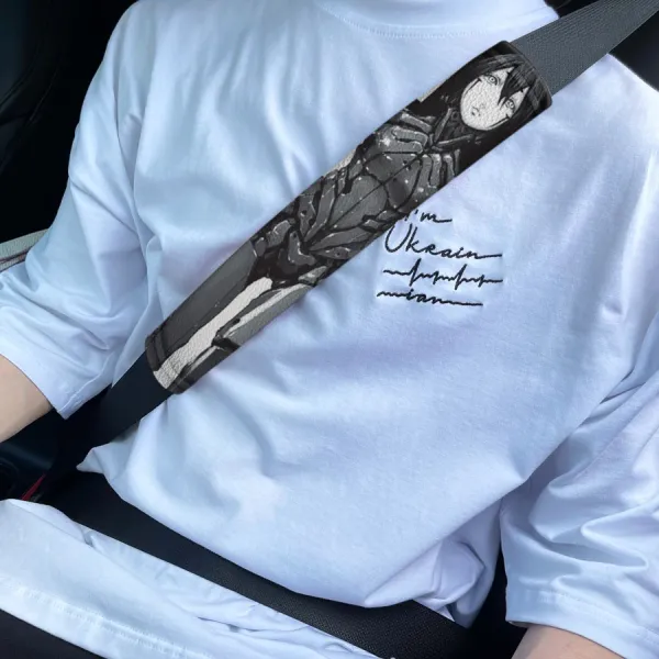 Sanakan v2 Domochevsky Killy Cibo City Netsphere Silicon Creatures Cyborg Eco Leather Printed Car Seat Belt Cover>