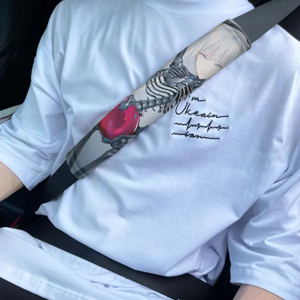 Cibo Sanakan v7 Domochevsky Killy City Netsphere Silicon Creatures Cyborg Eco Leather Printed Car Seat Belt Cover>