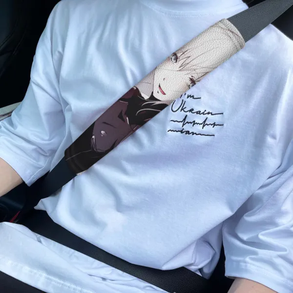 Cibo Sanakan v8 Domochevsky Killy City Netsphere Silicon Creatures Cyborg Eco Leather Printed Car Seat Belt Cover>