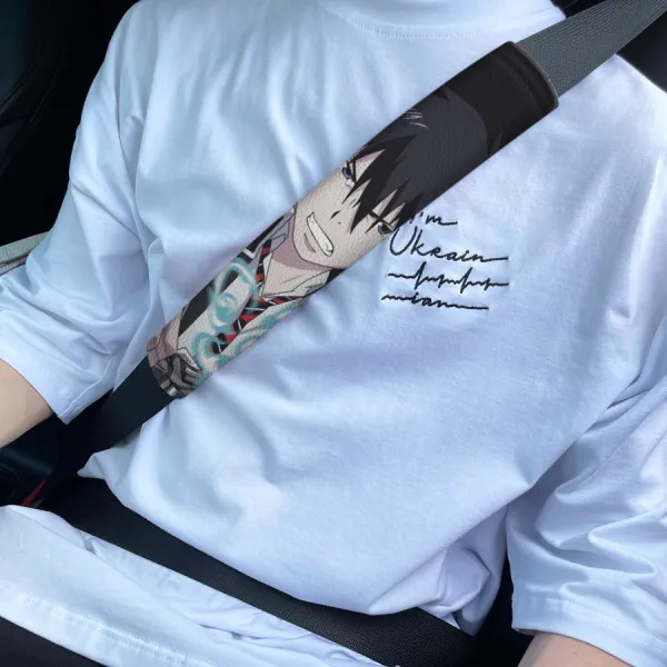 Rin Okumura v2 Assiah Gehenna Shiemi Moriyama Izumo Kamiki Shura Kirigakure Eco Leather Printed Car Seat Belt Cover>