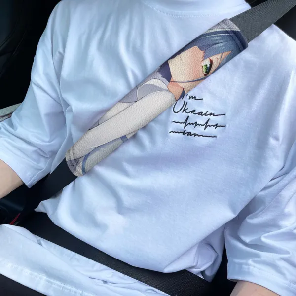 Ichigo イチゴ Code 015 v3 Derufiniumu Sexy Girl Anime Manga Eco Leather Printed Car Seat Belt Cover>