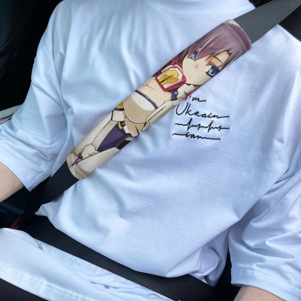 Gin Tachibana v1 Tres Espana Musashi Ariadust Academy Chancellor Sexy Hot Anime Manga Girl Eco Leather Printed Car Seat Belt Cover>