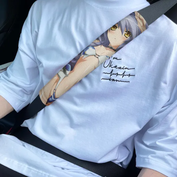 Nate Mitotsudaira v2 Musashi Ariadust Academy Chancellor Board Mitotsudaira Sexy Hot Anime Manga Girl Eco Leather Printed Car Seat Belt Cover>