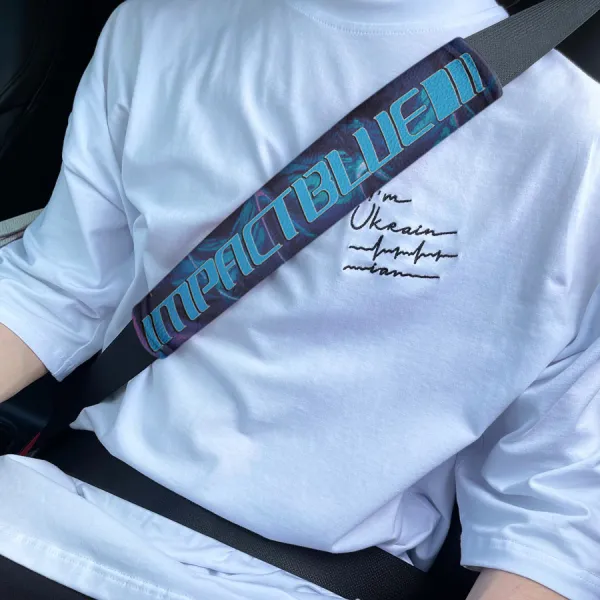 Impact Blue Team Mako Sato Sayuki Usui Pass Fujiwara JDM Anime Manga Eco Leather Printed Car Seat Belt Cover>