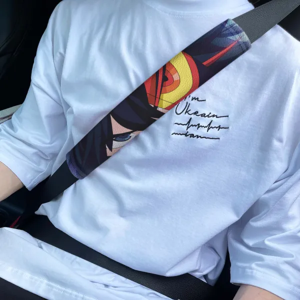 Ryuko Matoi Scissor v2 Senketsu Goku Sexy Hot Boobs Ass Honnouji Academy Nudist Beach Anime Manga Eco Leather Printed Car Seat Belt Cover>