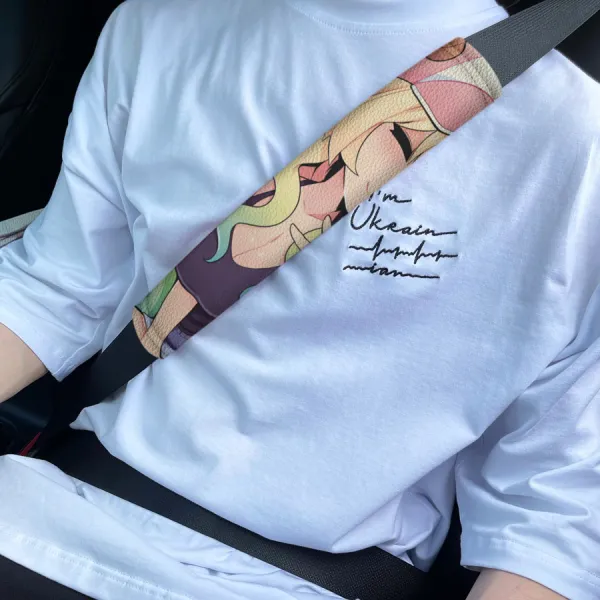 Lucoa Quetzalcoatl Tohru v1 Miss Chaos Horns Sexy Girl Hot Boobs Eco Leather Printed Car Seat Belt Cover>
