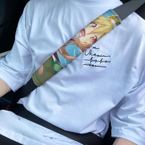 Lucoa Quetzalcoatl Tohru v3 Miss Chaos Horns Sexy Girl Hot Boobs Eco Leather Printed Car Seat Belt Cover>