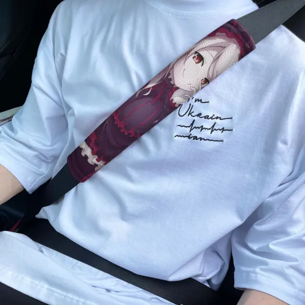 Shalltear Bloodfallen V3 Great Tomb of Nazarick Ainz Ooal Gown Albedo Eco Leather Printed Car Seat Belt Cover>