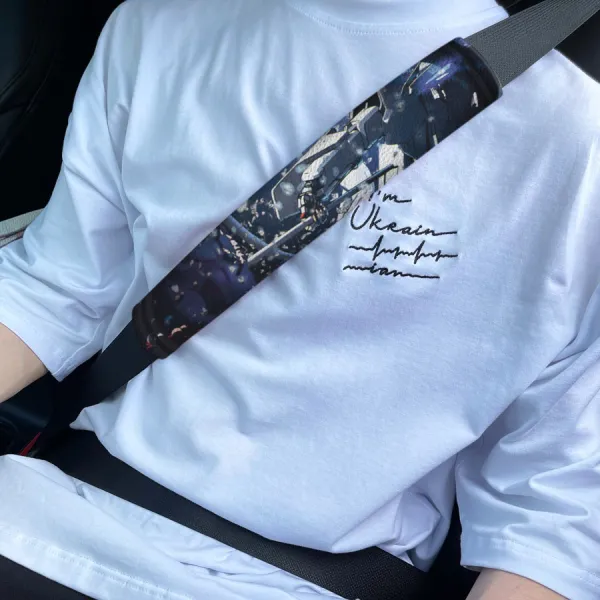 Tsumugi Shiraui Chimera v3 Tsugumori Type 17 TS 704 White Shiratsuki Anime Manga Eco Leather Printed Car Seat Belt Cover>