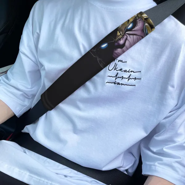 Titan v1 Gems Glove Infinity Gauntlet Tony Stark Bruce Banner Steve Rogers Eco Leather Printed Car Seat Belt Cover>