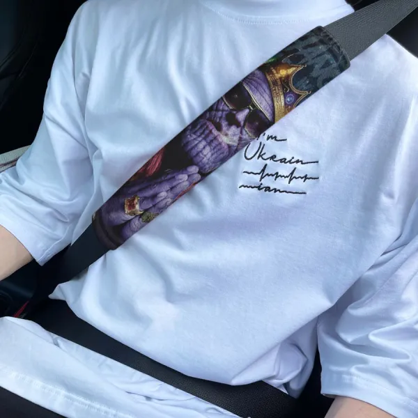 Titan v2 Gems Glove Infinity Gauntlet Tony Stark Bruce Banner Steve Rogers Eco Leather Printed Car Seat Belt Cover>