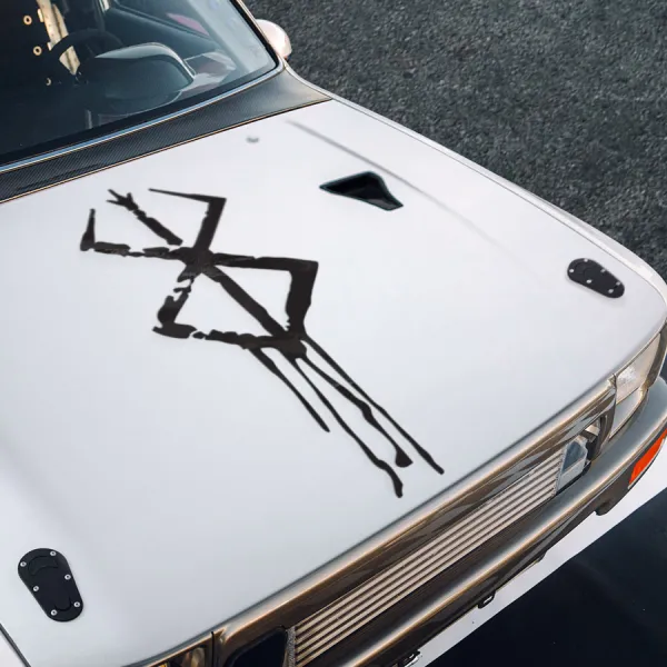 Hood v2 Blood Sacrifice Symbol Tattoo Guts Black Swordsman Struggler Branded Band Falcon Eclipse Knight Griffith Crimson Behelit Anime Manga Vinyl Sticker Decal>