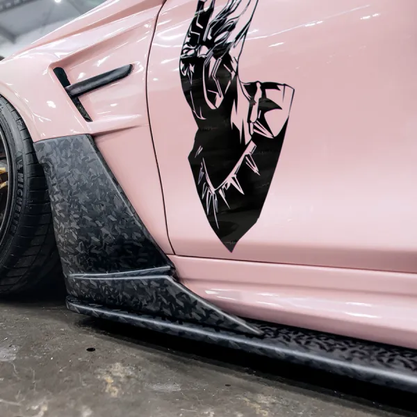 2x Pair Side T'Challa v2 Wakanda Forever Vibranium Nation Dora Milaje Warriors King Shuri Comic Superhero Car Vinyl Sticker Decal>