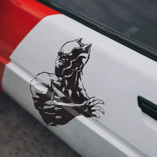 2x Pair Side T'Challa v1 Wakanda Forever Vibranium Nation Dora Milaje Warriors King Shuri Comic Superhero Car Vinyl Sticker Decal>