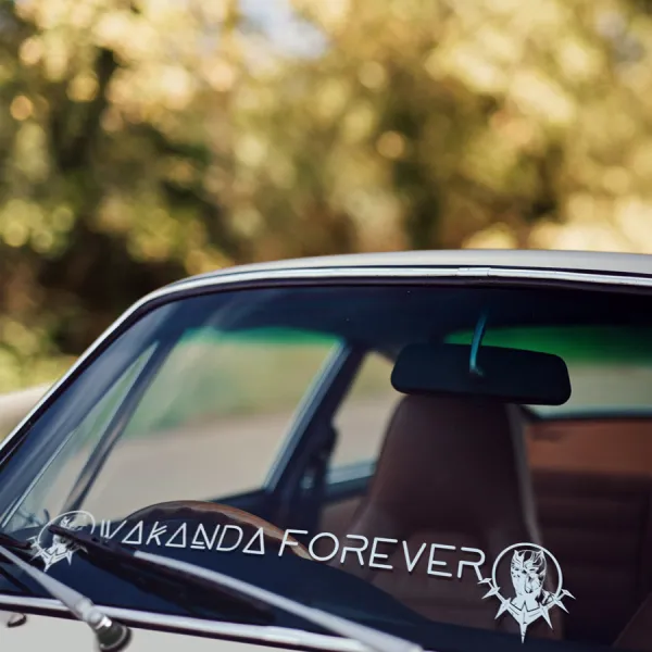 Wakanda Forever Banner Panther Vibranium Nation Dora Milaje Warriors King T'Challa Shuri Comic Superhero Car Vinyl Sticker Decal>