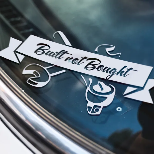 2x Pair Built Not Bought Slammed Stance Lowered JDM Performance Low Vinyl Sticker Decal >